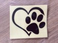 Samolepka srdce - tlapka